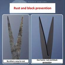 2pcs Rust-Proof Stainless Steel Scissors, Sharp Blade, Comfortable Grip - Ideal For Office And Home Use, Office Supplies | Stylish Black Appearance | Durable, Office Scissors - Sets - View 4
