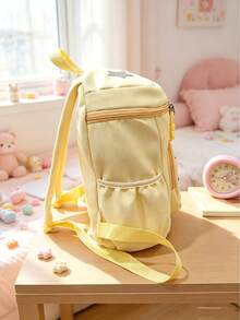 Cute Cartoon Fruit Backpack, Cute Smiling Face Cartoon Daily Backpack, Lightweight Nylon School Bag, Suitable For Children's Outdoor Travel - Multicolor - View 7