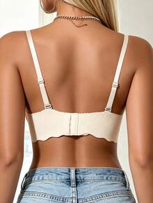 Women's Seamless Bandeau Bra, Push-Up Bra With Detachable Straps, Non-Slip Wireless Invisible Bra, Suitable For Weddings And Parties - Apricot - View 2