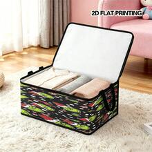 The Grinch 1pc Green Furry Christmas Foldable Storage Box With Lid, Dust-Proof Clothes Organizer, Large Capacity Clothes & Toys Storage Box, Home Storage Box, Car Storage Box, Multi-Functional Storage Box, Christmas Gift For Family And Friends, Halloween Costume Prop - Multi-color - View 4