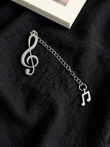 Treble Clef Music Note Metal Bookmark, Silver Chain Pendant Book Mark, Creative Musical Symbol Page Marker, Unique Reading Accessory - Multicolor - View 8