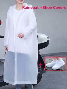 Raincoat Set (Raincoat + Shoe Covers) Non-Disposable Foldable Raincoat, Simple And Convenient To Carry, Essential For Hiking, Travel, Business Trips, Multiple Colors Available - Multicolor - View 15