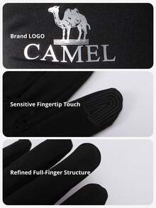 CAMEL CROWN Unisex Winter Touchscreen Gloves, Windproof Warm Heating Gloves, Suitable For Outdoor Hiking, Cycling And Electric Motorcycle Riding - Ink Black - View 5