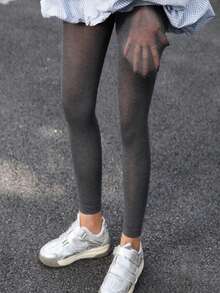 1 Pair Women's Autumn/Winter Sheer Tights, Slimming And Elegant - Multicolor - View 2