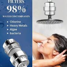High-Efficiency Pressurized Shower Water Purifier, Active Shower Filtration System For Hard Water Environments. Equipped With Shower Head Filter With Filter Cartridge, Polished Finish. Perfect Gift Choice For Halloween And Christmas - G - View 8