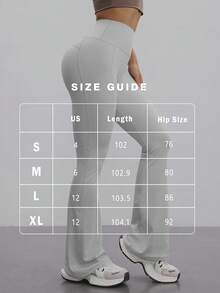 FWH 時尚休閒極簡主義提臀喇叭褲，優雅街頭風，復古顯瘦，低調，女款運動喇叭長褲，白色，冬季 - 白色 - 查看 4