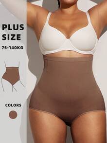1pc Women's High Waist Seamless Shapewear, Strong Tummy Control And Butt Lifting, Plus Size - Dusty Purple - View 8