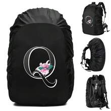 Backpack Rain-Proof Cover Large-Capacity Foldable Hiking Backpack Dust And Sun Protection Cover Suitable For Hiking Camping Mountaineering Outdoor Activities Initial Name 26 Letters Pattern - Black 60L - View 22