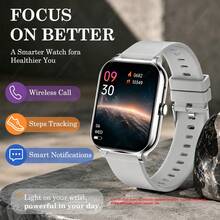 AQMWWG Smartwatch Unisex Terbaru 2026 dengan Layar Sentuh Definisi Tinggi, Mendukung Panggilan, Kontrol Musik, Berbagai Mode Olahraga, Kontrol Kamera Jarak Jauh, dan Pelacakan Kebugaran, Hadiah Ideal untuk Ulang Tahun dan Hari Raya - View 1