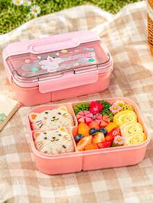 SEAL LOCK Large Capacity School Lunch Box, Adult Bento Box, Meal Container - Built-In Utensils, Microwave (Remove Lid), Lunch Bag, Suitable For Home, School, Office, Travel, Back To School Season, Outdoor Picnic - Multicolor - View 5