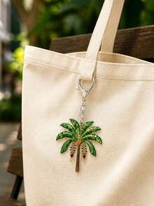 2d Acrylic Coconut Tree Keychain, Keychain, Middle Eastern, Arabic Exotic Style Pendant, Bag Hanging Birthday Gift, Ramadan, National Day - Multicolor - View 5