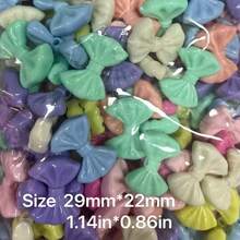 10PCS/30PCS Acrylic Colorful Butterfly Bow Beads, Macaron Spring Color Bow Beads, Suitable For Handmade DIY Beaded Jewelry Crafts Accessories - Colorful Single-layer Bow Tie - View 6