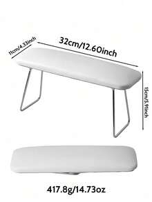 1pc High Rebound PU Nail Arm Rest, Foldable, Suitable For Gel Lamp, Soft Cushion, Waterproof And Stain-Resistant Design, Suitable For Nail Art - White - View 9