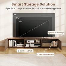 2026 NEW : TV Unit 70 Inch TVs, 160cm TV Stand Cabinet (Rustic Brown) - Rustic Brown - View 4