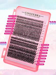 Multi-Box Pack 1/2 Boxes 640pcs Eyelash Book Kit D Curl Large Capacity Best Quality Lowest Price New DIY Eyelashes Fluffy Soft 3D Faux Mink False Eyelashes Makeup Eyelash Extensions DIY Lightweight Eyelashes - D - View 5