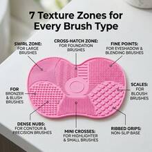 1/2 Pieces Of Silicone Cosmetic Brush Cleaning Pad, Suction Cup Cosmetic Brush Cleaning Pad For Cleaning Eye Shadow Powder Puff, Reusable Deep Cleaning Cosmetic Tools, Cosmetic Brush, Cosmetic Tools, Christmas Stockings Gifts, Party Gifts - Multiple Styles - View 7