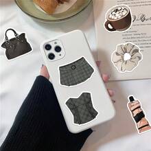 50pcs Fashion Girl Stickers, Creative Decor,For Planners, Phone Cases, Notebooks, Tablets, Skateboards, Guitars, Luggage, Packaging Boxes, Helmets, Envelopes, Shelves Sticker - Black - View 9