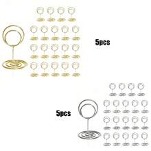 20pcs Table Number Holders - 2 Inch Mini Table Card Holders, Short Table Number Stands, Suitable For Weddings, Parties, Graduation Ceremonies, Receptions, Restaurants, Home Decor, Office Memos And More (Gold), Perfect For Back To School, Valentine's Day And Other Occasions. - Gold - View 9