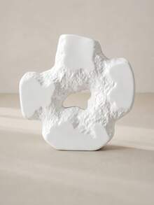 1pc Wabi‑Sabi Hollow Textured Vase, Irregular Rock‑Shape Reed Diffuser Bottle, Decorative Table Centerpiece For Dried Flowers, Living Room Bedroom Home Decor, 2 Colors - Hollow Cross Aromatherapy Bottle - View 9