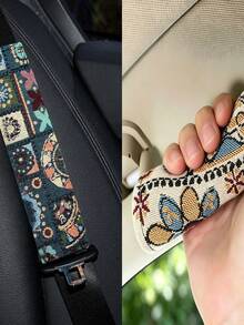 Car Seat Belt Shoulder Cover Soft Fabric Bohemian Seat Belt Protector Anti-Friction Seat Belt Accessory Easy Installation Car Tool Durable Structure Seat Belt Protection Tool Suitable For All Car Models And Fashion Designers - Upgraded Version - View 15
