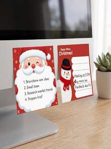 Allydrew Merry Christmas Holiday Sticky Notes, Winter Festival Theme Self-Adhesive Memo Pad, Suitable For Home, Office, Work, Cute Companion Style - one-size - View 4