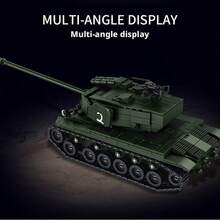 Super Panzer Heavy Tank Chinese ABS Plastic Building Block Model Military Toy Assembly 800pcs Gift - Super Panzer Tank [Bagged] 800pcs - View 5