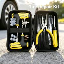 Car Tire Repair Kit, Heavy Duty Tubeless Tire Perforation Repair Tool Set, Portable Emergency Tire Blowout Repair Kit, Suitable For Cars, Motorcycles, SUVs, ATVs - A - View 2