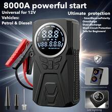 6-In-1 Jump Starter With Air Compressor 5000A 150PSI Car Battery Jump Starter,12V Jump Box Car Battery Jumper Starter Portable Jumper Cables, Emergency Tool Kit - A - View 4