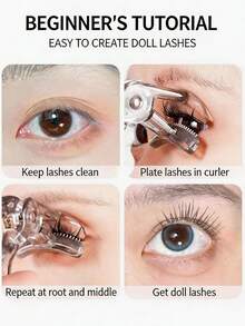 2/1pc Professional Toothed Eyelash Curler For Natural Curl And Long-Lasting Hold, Wide Angle Lash Curler And Shaping Tool, Suitable For Home Or Salon Use - Essential Makeup Beauty Tool, Suitable For Beginners, Eyelash Curling Tool - Multicolor - View 6