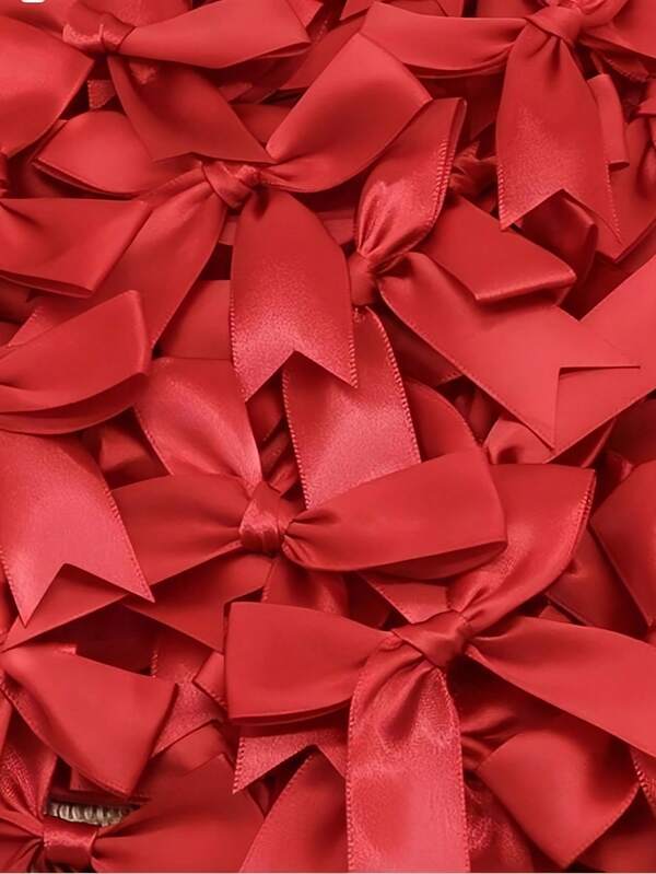 10pcs/50pcs Large Bows Ribbon, Suitable For Gift Wrapping, DIY Crafts Decoration, Party, Wedding, Christmas, Birthday, Valentine's Day, Baby Shower, Home Decor, Cute Bow Hair Accessories, Candy Cake Popcorn Packaging, Sealed Packaging, Decorative Ribbon, Red, Pink, Gold, White, Black Satin Ribbed Organza Ribbon, Bulk Bows, Suitable For Various Craft Activities.