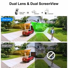 szsinocam Kamera Keamanan WiFi 2.4G Lensa Ganda 1080P, Deteksi Manusia & Hewan Peliharaan AI, Penglihatan Malam Berwarna Penuh, Audio Dua Arah, Peringatan Gerak, IP66, Untuk Rumah, Halaman, Dalam Ruangan, dan Luar Ruangan - Putih - View 3