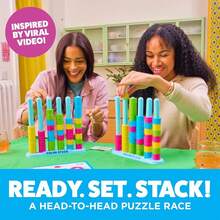 Color Matching Stacking Challenge Game, 50‑Card Speed Thinking Puzzle Toy, Educational Brain Teaser Stacking Game, Family Party Game Night Toy, 6+ Kids Ideal Birthday Holiday Gift For Boys Girls - Multicolor - View 8