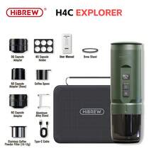 HiBREW H4C Portable Coffee Maker 3-In-1 Multi-Functional, Supports Hot/Cold Brew, 100ml Large Capacity Water Tank, USB/Power Charging, Removable Battery, Ideal For Outdoor/Hiking/Camping - Portable coffee machine sets - View 14