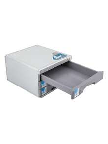 Schreibtisch-Organizer Aus Aluminiumlegierung,3 Ebenen,Aufbewahrungsbox Mit Schubladen Und Schlüsseln,abschließbar,Für Schreibtisch - 3-Schubladen - Übersicht 11