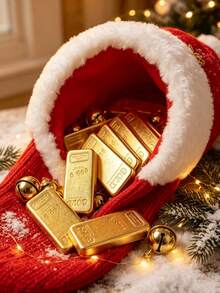 40/20/10/5pcs Imitation Of Gold Bar, Creative Decorations Made Of Solid Metal Materials, Suitable For Indoor Decoration And Photo Props, Gift Fillers,Party & Birthday Gift. - Multicolor - View 1