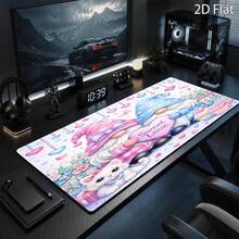 Large "Sweet Love" Gnome Couple Mouse Pad & Desk Mat – Soft Colors, Laptop-Friendly, Stain-Resistant, Comfortable Cushioned Base, Easy To Clean; Ideal Gift For Gamers And Office Workers; Suitable For PC Desks - Mouse Pad - View 3