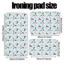 1PC-Extra Large Foldable Pink Bow Print Heat-Resistant Ironing Pad, Round Corner Dryer Heat-Resistant Ironing Board, Portable Non-Slip Ironing Mat, Hanging And Flat Ironing, Suitable For Home, Travel, Hotel, Dormitory Desktop Ironing, Easy To Carry For Travel, Ideal Holiday Gift - Pink - View 7