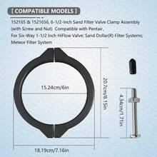 152165 1521656 1-1/2 Sand Filter Valve Clamp Assembly With Screw For Pool Spa Repairs - Single Attribute - View 1
