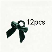 4/6/12pcs Bow Napkin Rings, Flannel Material, Minimalist Design, Suitable For Hotel Table Setting, Wedding Napkin Rings, Couple Dinner And Fashionable Wedding Occasions - Multicolor - View 8