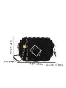 Black Small Square Pearl Bracelet Bag, Exquisite Luxury Crossbody Bag For Dating And Commuting, Women's Handbag - Black - View 10