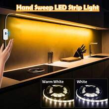 Acosh Neon شريط إضاءة LED USB مع مستشعر حركة اليد، إضاءة LED تحت الخزانة، شرائط إضاءة LED للمطبخ والخزانة والرف والمنضدة وغرفة النوم، أضواء مستشعر الحركة للخزانة - الضوء الابيض - مشاهدة 2