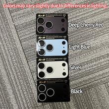 CASECOPS HD Camera Screen Tempered Glass Protector, Compatible With IPhone 18 Pro Max/18 Pro, 9H Hardness, Matte Metallic Texture, Ultra-Thin Glass, Diamond Decoration, Scratch-Resistant, Easy Installation, Anti-Glare, 3D Stereo, Full Screen Coverage Camera Protection, Compatible With Phone Cases - Graphite Gray - View 8