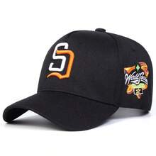 1pc Men's SD Letter Embroidered Baseball Cap, Street Fashion Casual Hat, Suitable For Spring/Autumn Travel, Beach Vacation - Multicolor - View 5