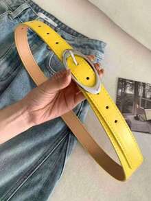Sabuk Dekoratif Gaya Y2K Kuning untuk Jeans Wanita, Gaya Punk Sederhana, Personal, dan Serbaguna - Kuning - View 9