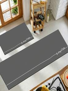 1 Pc A White-Striped Puppy Pattern Kitchen Mat, 3.5 Mm Soft Rubber That Absorbs Water And Is Easy To Clean. Suitable For Corridors, Bathrooms, Living Rooms, Outdoor Door Mats, And Toilets. Useable Throughout The Year And For Various Holidays. - Multicolor - View 2