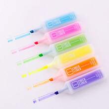 Minimalist Fluorescent Highlighter Pens, Fresh Creative Candy Color Marker Pens, Multi-Color Large Capacity Fluorescent Note Marker Pens, Office Stationery - Multicolor - View 4