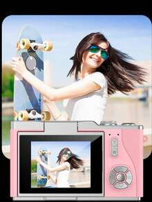 32g Memory Card 4K 50MP Vlog Camera With 16X Optical Zoom, Auto Focus, Image Stabilization, Suitable For Teenagers, Adults & Beginners, Portable Compact Digital Camera, Home Photography, Gift Card Reader (Pink) - View 5