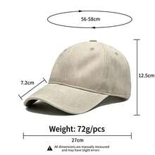 1pc Women's Washed Vintage Baseball Cap, Minimalist Style, Women's Trucker Hat, Women's Hat, Vintage Versatile Sun Hat, Suitable For Daily Wear - Multicolor - View 9