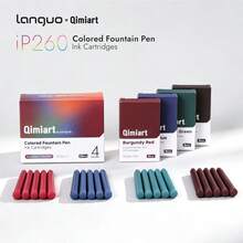 Languo 4-Color Pen Set - Replaceable Ink Cartridges, Precision Fine Nib, Wear-Resistant Alloy Nib, Large Capacity Ink Cartridge Easy To Replace, Smooth And Stable Writing, Suitable For Drawing, Writing, Journaling, Practice, Efficient Marking And More - Multicolor - View 18