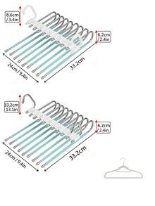 Multi-Layer Pants Rack, Space-Saving Closet Storage, Metal Non-Slip Pants Rack, Multi-Rod Design, Suitable For Jeans, Leggings, Skirts, Pants, Scarves Closet, Bedroom Closet, Apartment Clothing Storage Accessories - Multicolor - View 11